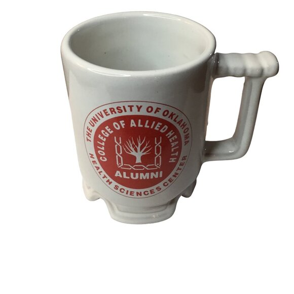 90's Frankoma Coffee Mug Custom Made University OF Oklahoma Allied Heath Alumni - Picture 1 of 4
